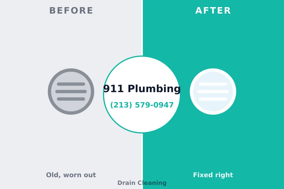 Before and after: plumbing repair Woodall, OK